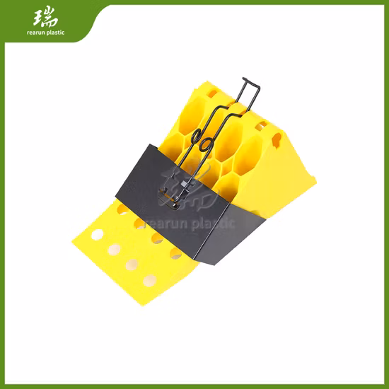 Der Radstopper aus Kunststoff für Autofahrzeuge hilft, an Ort und Stelle zu bleiben